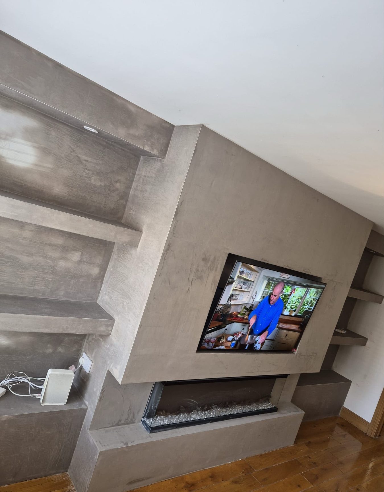 Feature Wall with Integrated TV & Fireplace, Dublin image 2