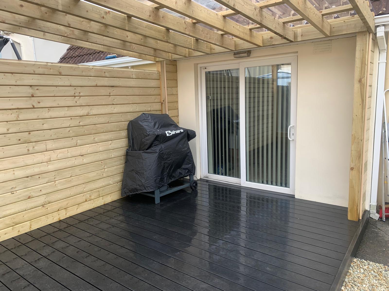 Garden Transformation with Composite Decking & Pergola, Blanchardstown, Dublin — Blanchardstown, Dublin